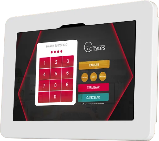 mockup tablet con soporte